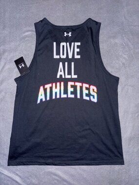 Under Armour Love All Athletes Mens Tank Top Black Pride Equality Size XL